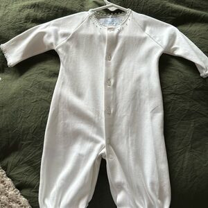 Elegant White Baby Bodysuit